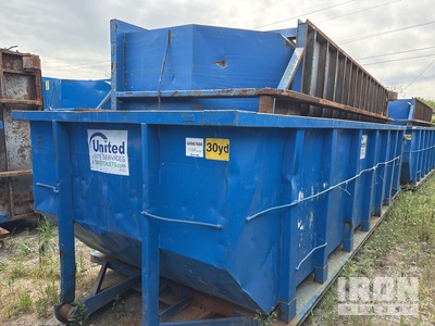 Quantity of (2) 22 ft 4 in 30 cyd حاوية التدحرج