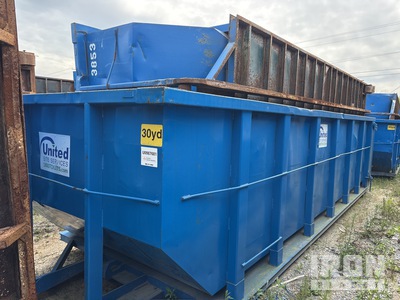 Quantity of (2) 22 ft 4 in 30 cyd حاوية التدحرج