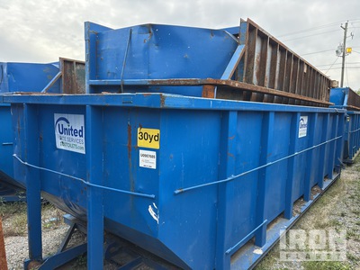 Quantity of (2) 22 ft 4 in 30 cyd حاوية التدحرج