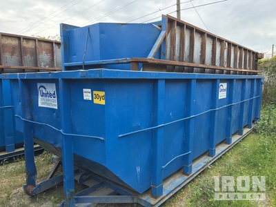 Quantity of (2) 22 ft 4 in 30 cyd حاوية التدحرج