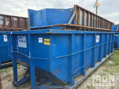 Quantity of (2) 22 ft 4 in 30 cyd حاوية التدحرج