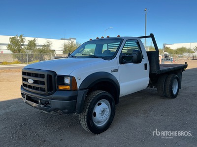 2007 Ford F-450 XL 4x4 Flatbed Truck (Inoperable)