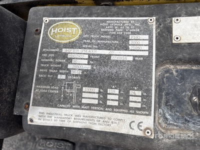 2000 Hoist F180 18000 lb Cushion Tire Forklift