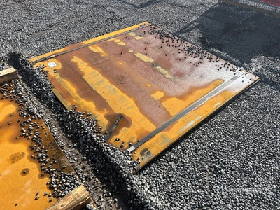 Quantity of (2) 2025 Kit Containers 5 ft 11 in x 6 ft 1 in (0.75 in Thick) Road Steel Plates