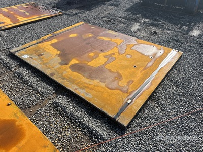 Quantity of (2) 2025 Kit Containers 6 ft x 8 ft 1 in (0.75 in Thick) Road Steel Plates