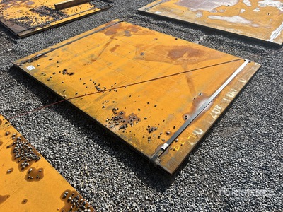 Quantity of (2) 2025 Kit Containers 6 ft 1 in x 8 ft (0.75 in Thick) Road Steel Plates
