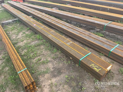 Quantity of (6) 2025 Kit Containers 2 in x 6 in x 20 ft Rectangle Tubing