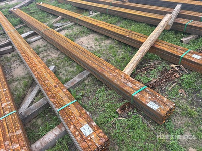 Quantity of (9) 2025 Kit Containers 2 in x 3 in x 18 ft Rectangle Tubing