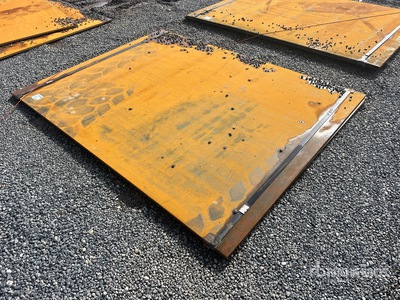 Quantity of (2) 2025 Kit Containers 6 ft x 8 ft (0.75 in Thick) Road Steel Plates