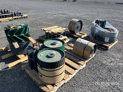 Quantity of (6) Pallets of Conveyor Pulleys and drums