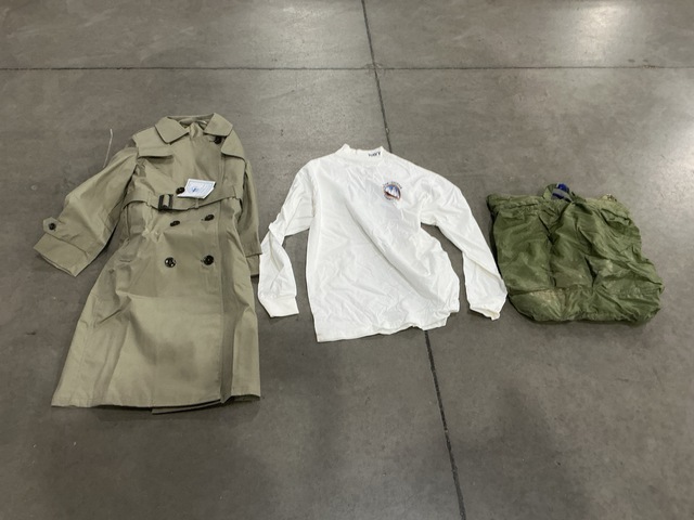 (10) All-Weather Coats, (9) Flyer's Helmet Bags & Assorted Items