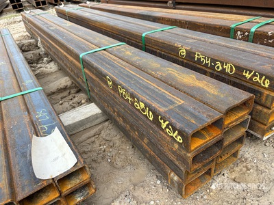 Quantity of (8) 2025 Kit Containers 2 in x 4 in x 8 ft Rectangle Tubing Varios metales