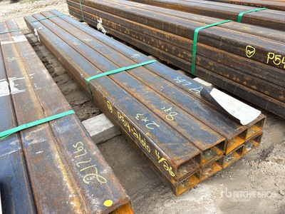 Quantity of (8) 2025 Kit Containers 2 in x 3 in x 7 ft Rectangle Tubing Varios metales