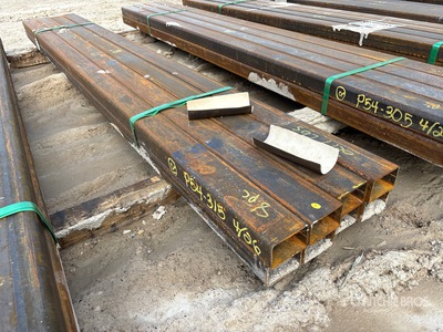 Quantity of (8) 2025 Kit Containers 2 in x 3 in x 7 ft Rectangle Tubing Varios metales