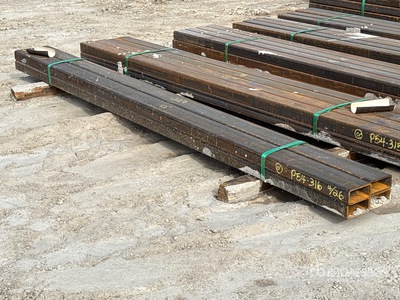 Quantity of (4) 2025 Kit Containers 2 in x 4 in x 7 ft 6 in Rectangle Tubing Varios metales