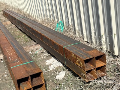 Quantity of (4) 2025 Kit Containers 5 in x 5 in x 24 ft Square Tubing