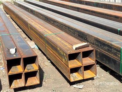 Quantity of (4) 2025 Kit Containers 5 in x 5 in x 24 ft Square Tubing