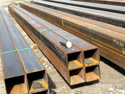 Quantity of (4) 2025 Kit Containers 5 in x 5 in x 24 ft Square Tubing