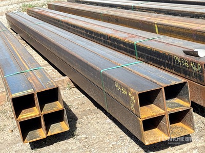 Quantity of (4) 2025 Kit Containers 5 in x 5 in x 24 ft Square Tubing