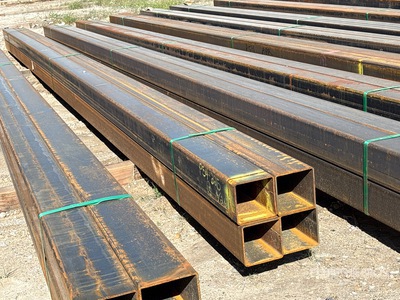 Quantity of (4) 2025 Kit Containers 5 in x 5 in x 24 ft Square Tubing