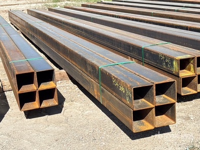 Quantity of (4) 2025 Kit Containers 5 in x 5 in x 25 ft Square Tubing