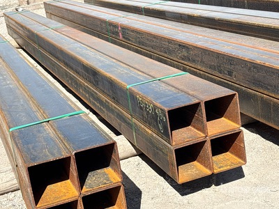 Quantity of (4) 2025 Kit Containers 5 in x 5 in x 16 ft Square Tubing