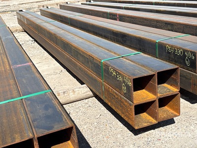 Quantity of (4) 2025 Kit Containers 5 in x 5 in x 16 ft Square Tubing