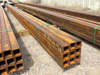 Quantity of (9) 2025 Kit Containers 2.5 in x 2.5 in x 24 ft Square Tubing