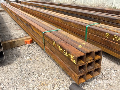 Quantity of (9) 2025 Kit Containers 2.5 in x 2.5 in x 24 ft Square Tubing