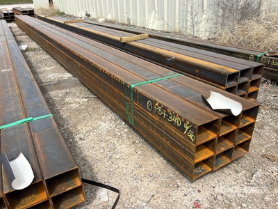 Quantity of (9) 2025 Kit Containers 3 in x 4 in x 23 ft Rectangle Tubing