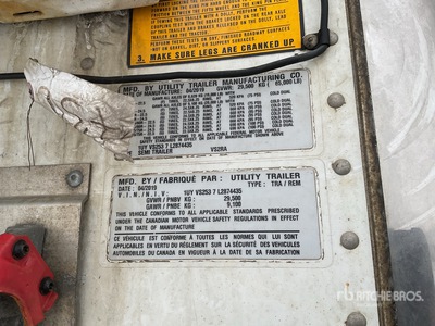 2020 Utility VS2RA 53 ft T/A Remolque refrigerado