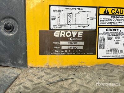2014 Grove RT650E 50 ton Rough Terrain Crane
