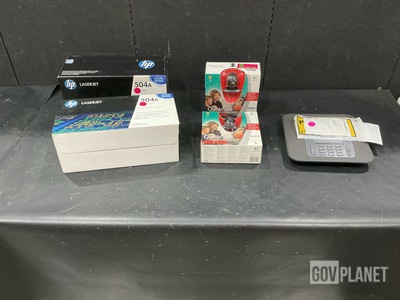 (7) Toner Cartridges, (1) UC Phone, (14) Webcams & Assorted Items