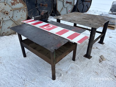 Quantity of (2) Welding Tables ورش و مخازن متنوعة