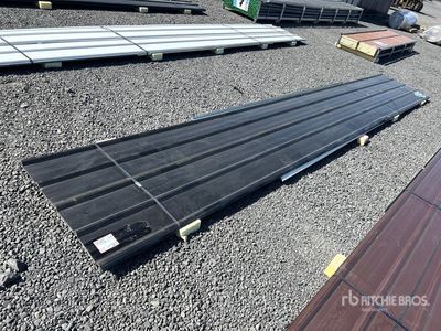 Quantity of (20) Black Metal Roof Panels 3'x19.69' (Unused)