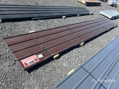 Quantity of (20) Brown Metal Roof Panels 3'x19.69' (Unused)