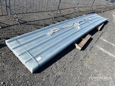 Quantity of (50) 20 ft Corrugated Polycarbonate Clear Roof Panel (Unused)