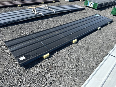 Quantity of (30) Black Metal Roof Panels 3'x16' (Unused)