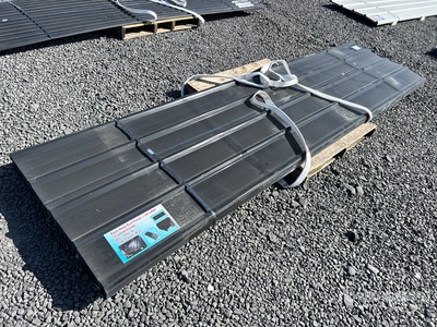 Quantity of (70) Black Metal Roof Panels 3'x12' (Unused)