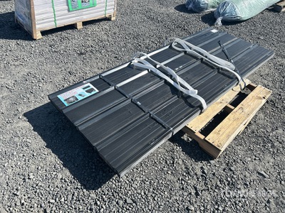Quantity of (70) Black Metal Roof Panels