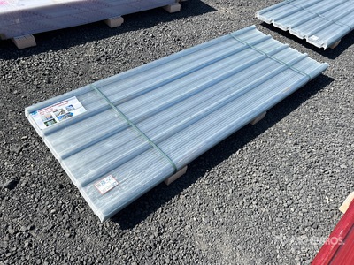 Quantity of (30) 3 ft x 7.87 ft Corrugated Polycarbonate Clear Roof Panels (Unused)
