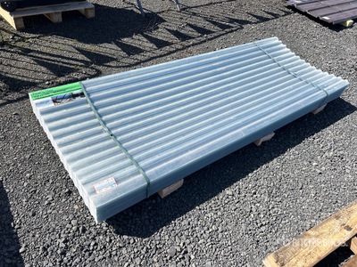 Quantity of (100) 3 ft x 7.87 ft Clear Polycarbonate Roof Panels (Unused)