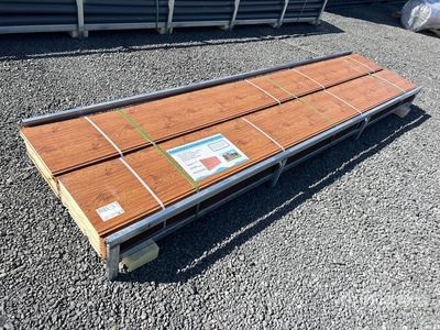 Quantity of (20) Polyurethane Insulated Wood Grain Metal Wall Panels (Unused)