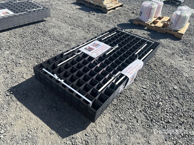 Quantity of (40) Black Metal Rail Panel