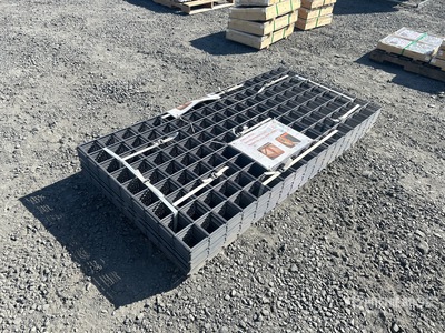 Quantity of (40) Grey Metal Rail Panel