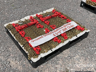 2026 Mackman 5400lbs Lote de Matracas con Cadenas (Sin Usar) / Ratchet Binder And Chains Utensili (Unused)