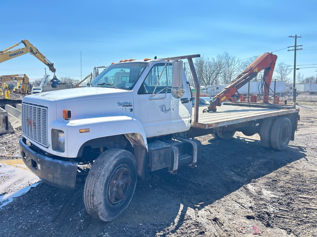 Hiab 550-2 Straight Boom on 1991 GMC C7500 4x2 Boom Truck (Inoperable)
