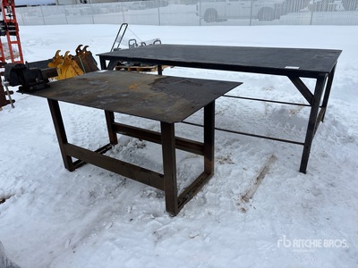Quantity of (2) Welding Tables ورش و مخازن متنوعة