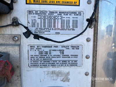 2020 Utility Trailer VS2RA 53 ft x 102 in Sliding T/A Refrigerated Trailer