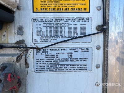 2020 Utility Trailer VS2RA 53 ft x 102 in Sliding T/A Refrigerated Trailer